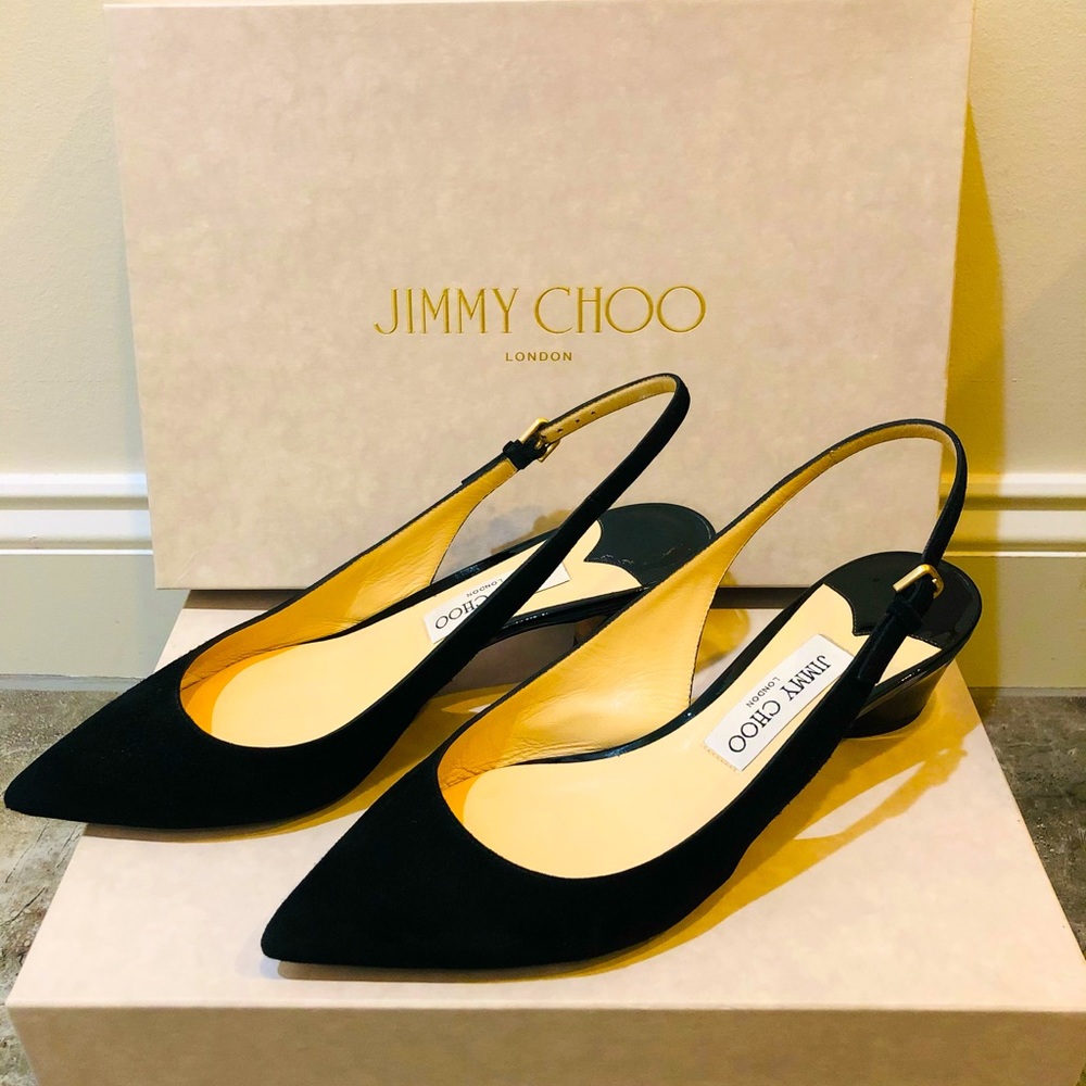 Jimmy Choo Gemma 40 Suede Slingback Pump